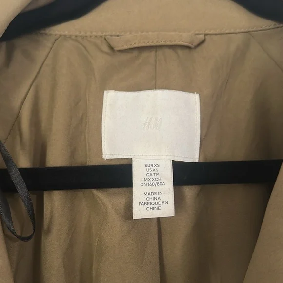 H&M Khaki Tan Trench Coat - Picture 2 of 3